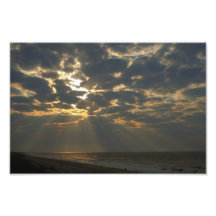 Morning Sun on Ocean Photo