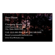 Morning sunrise through the woods business cards