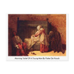 Morning Toilet Of A Young Man By Pieter De Hooch Post Card