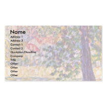 Morning Walk (The Seine At Courbevoie) Business Card Template