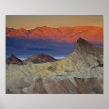 Mornings first light on  Zabriskie Point and Print