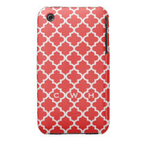 Moroccan brick red tile design 3 monogram casemate cases