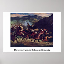 Moroccan Fantasia By Eugene Delacroix Posters