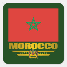 "Moroccan Pride" Square Stickers