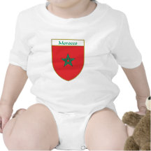 Morocco flag Shield Rompers