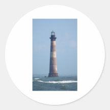 Morris Island Lighthouse Round Sticker