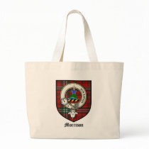 Morrison Clan Crest Badge Tartan Tote Bag