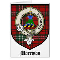 Morrison Clan Crest Badge Tartan Cards