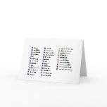 Morse Code Chart Note Card