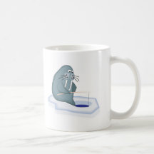 morse drôle de pêche de glace tasse à café