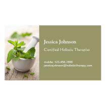 Mortar and Pestle Holistic Therapy Business Card business cards