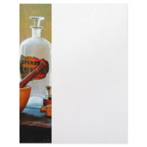 Mortar and Pestle With Bottles Letterhead Design