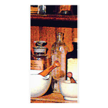 Mortar and Pestles and Medicine Bottles Photo Greeting Card