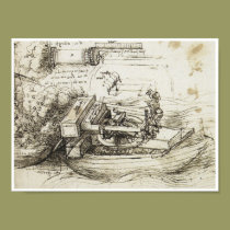 Mortar Firing from a Boat, Leonardo da Vinci, 1485 posters