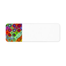 Mosaic Abstract Fine Fractal Art Return Address Label