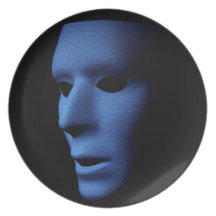 Mosaic Alien Face.jpg Party Plate