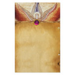 MOSAIC ANGEL Brown Parchment Pink Fuchsia Amethyst Stationery Paper