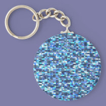 Mosaic Blue keychains