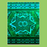 Mosaic Box Green postcards