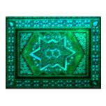 Mosaic Box Green Postcard