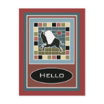 Mosaic Buffalo tile postcard