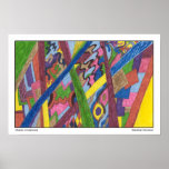 "Mosaic Cross Roads" Abstract Art Poster