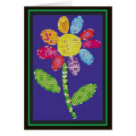 mosaic flower greeting card