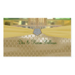 Mosaic Green and Gold Squares & Triangles Business Card