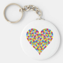 Mosaic Heart Key Chains