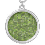 Mosaic Leaf Green Necklace