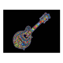 Mosaic Mandolin Post Cards