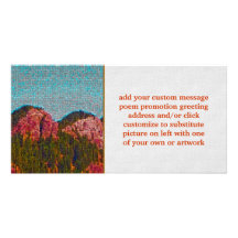 Mosaic Mountain Photo Card Template