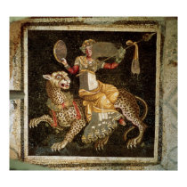 Mosaic of Dionysus riding a Leopard c.180 AD posters
