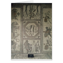 Mosaic pavement from the Roman villa at Low Cards