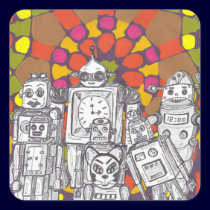 Mosaic Robots 1 stickers