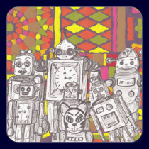Mosaic Robots 2 stickers