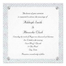 Mosaic Rose Personalized Invites