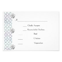 Mosaic Rose rsvp Invite