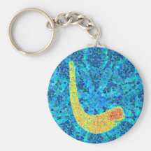 Mosaic Shofar Keychain