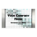 Mosaic Silver Metal Look Business Cards
