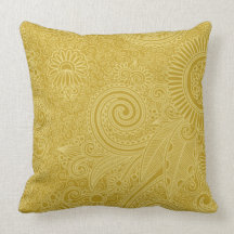Mosaic Swirl Gold American Mojo Pillow
