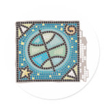 "Mosaic Tile Earth" design stickers