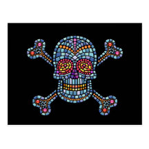Mosaic Tile Pirate Post Cards