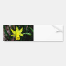 Mosaic Tiled Yellow Daffodil Bumper Sticker