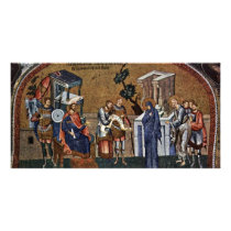 Mosaics Of The Church Kahri-Djami Scene In Istanbu Photo Greeting Card