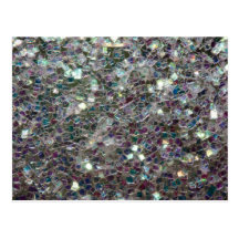Mosaïque argentée colorée scintillante carte postale