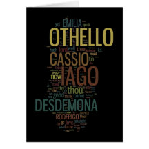 Mosaïque de mot d'Othello Cartes De Vœux