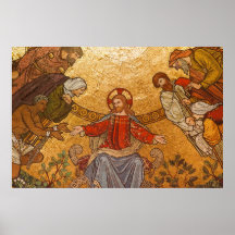 Mosaïque d'église - Jésus-Christ Affiche