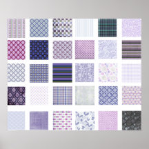 Mosaïque pourpre et blanche affiche