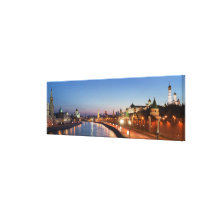 Moscow River at Dusk Stretched Canvas Prints